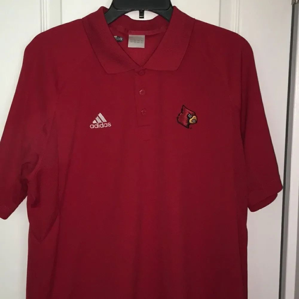 Adidas Red Louisville Cardinals Golf polo shirt M